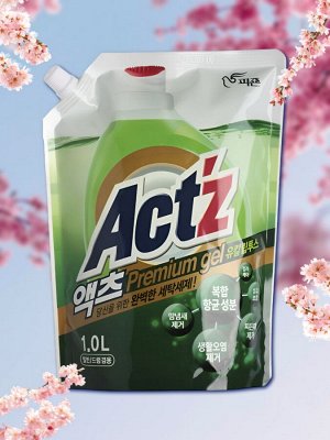 Концентр гель "Act’z Premium" для стирки в машинах с вертик и горизонт загрузкой аром эвкалипт 1 л