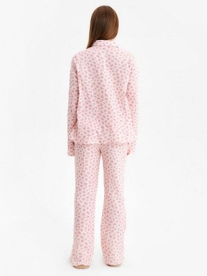 Комплект домашний женский (рубашка, брюки) KAFTAN «Муслин: pink leopard» размер, розовый