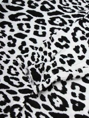 Комплект домашний женский (рубашка, шорты) KAFTAN «Муслин: leopard» размер