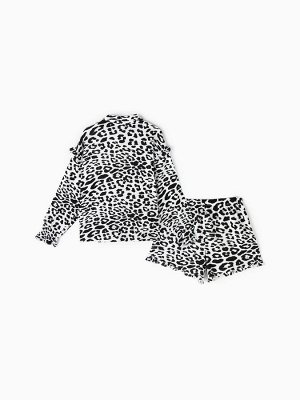 Комплект домашний женский (рубашка, шорты) KAFTAN «Муслин: leopard» размер