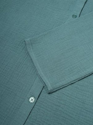 Комплект домашний женский (рубашка, шорты) KAFTAN Basic размер, зеленый