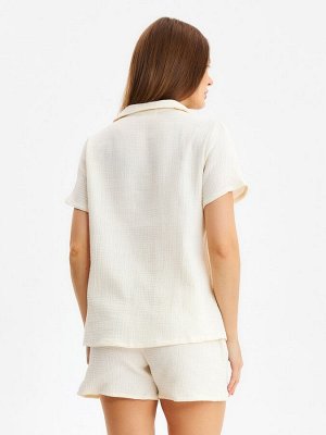 Комплект домашний женский (рубашка, шорты) KAFTAN Basic размер, молочный