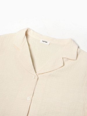 Комплект домашний женский (рубашка, шорты) KAFTAN Basic размер, молочный