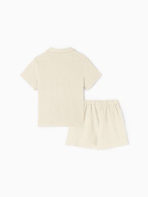 Комплект домашний женский (рубашка, шорты) KAFTAN Basic размер, молочный