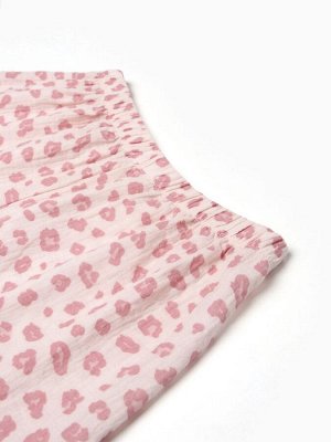Комплект домашний женский (рубашка, шорты) KAFTAN «Муслин: pink leopard»размер, розовый