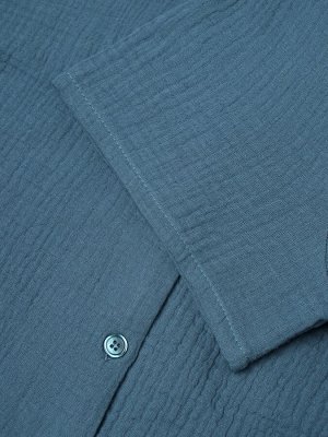 Комплект домашний женский (рубашка, шорты) KAFTAN Basic размер, синий