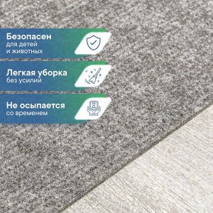 Коврик придверный "Флорт Принт" 40х60 см (3 мм) Welcome серый