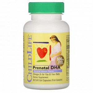 ChildLife Essentials, DHA для беременных в мягких капсулах С натуральным лимонным вкусом