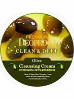 DEOPROCE PREMIUM CLEAN &amp; DEEP OLIVE CLEANSING CREAM Очищающий крем для лица с экстрактом оливы 300г