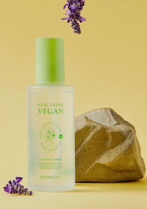 DEOPROCE REAL FRESH VEGAN CALMING TONER Успокаивающий тонер для лица с растительными экстрактами 200мл