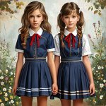 Скидки -25% Блузки, сарафаны, юбочки, брючки девочкам в школу
