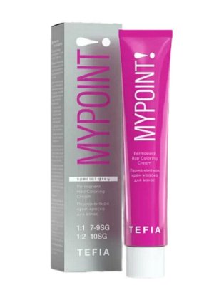 Косметика TEFIA Mypoint Перманентная крем-краска для седых волос Special Grey 8.870, светлый блондин коричнево-фиолетовый, 60 мл