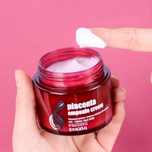 Jigott Крем для лица омолаживающий с экстрактом плаценты / Zenzia Placenta Ampoule Cream, 70 мл