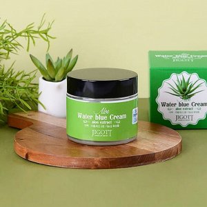 Косметика Jigott Крем для лица восстанавливающий с экстрактом алоэ вера Water Blue Cream Aloe, 70 мл