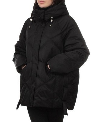 H24-688 BLACK Куртка зимняя женская (150 гр. холлофайбер)