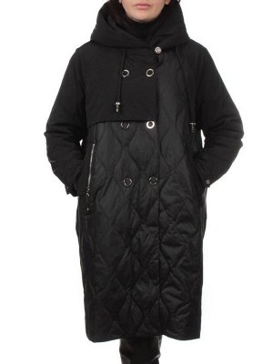 258 BLACK Пальто демисезонное женское (100 гр. холлофайбер)