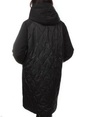258 BLACK Пальто демисезонное женское (100 гр. холлофайбер)