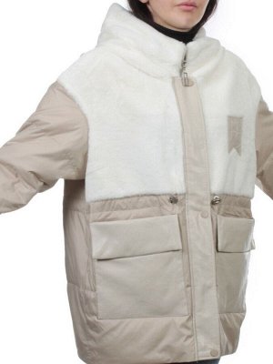 M24-209 BEIGE Куртка демисезонная женская (100 гр. холлофайбер)