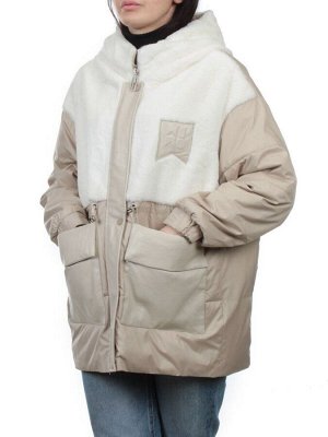 M24-209 BEIGE Куртка демисезонная женская (100 гр. холлофайбер)