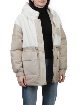 M24-209 BEIGE Куртка демисезонная женская (100 гр. холлофайбер)