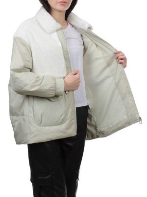 H24-223 LT. OLIVE Куртка демисезонная женская (100 гр. холлофайбер)