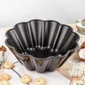 Форма для кекса стеклянная Borcam Non Stick 1.68 л, черная