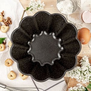Форма для кекса стеклянная Borcam Non Stick 1.68 л, черная