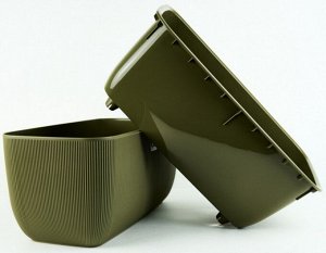 Балконный ящик Фабио 9,5лит Оливка (с дренажной системой)
