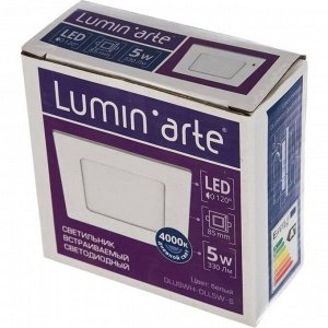 Светильник светодиодный встраиваемый (софит) Lumin'arte DLUSWH-DLL5W-S, 5Вт, белый