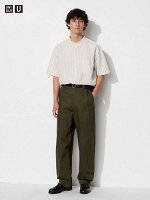 UNIQLO - широкие брюки чинос увеличенной длины - 38 DARKBROWN
