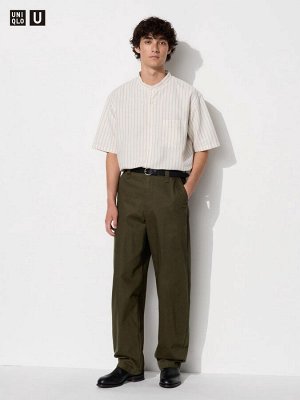 UNIQLO - широкие брюки чинос увеличенной длины - 38 DARKBROWN