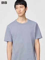 UNIQLO - повседневная футболка с круглым вырезом - 63 BLUE