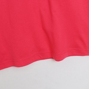 Футболка хлопковая с круглым вырезом и с мультяшным принтом, красная