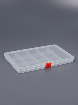 Органайзер для хранения мелочей, 13 ячеек, 21x12.5x1.5 см, прозрачный