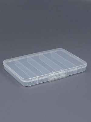 Органайзер для хранения мелочей, с подвесом, 5 ячеек, 15x10.5x1.8 см, прозрачный