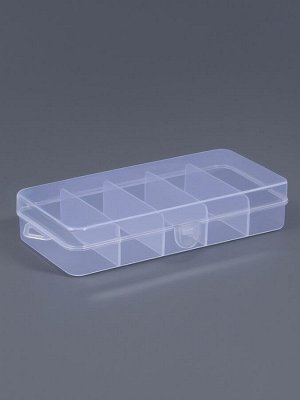 Органайзер для хранения мелочей, с подвесом, 5 ячеек, 12.8x6x2.5 см, прозрачный