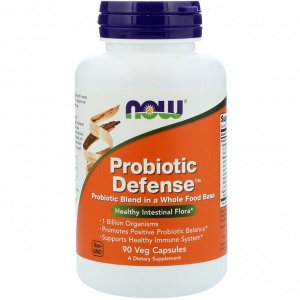 Now Foods, Probiotic Defense, 90 растительных капсул