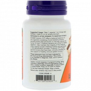 Now Foods, Probiotic-10, 25 млрд, 50 растительных капсул