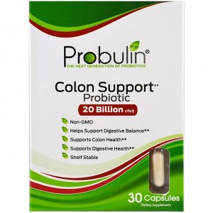 Probulin, Поддержка толстого кишечника, пробиотик, 30 капсул