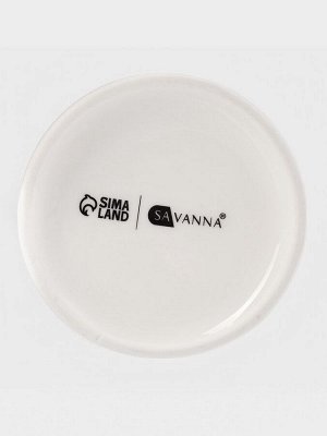Набор для ванной SAVANNA, 4 предмета, дозатор для мыла, стакан, мыльница, ёмкость для ватных дисков