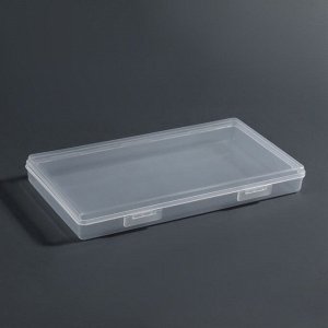 Бокс для хранения, с крышкой, 19.5x10.5x2.2 см, прозрачный