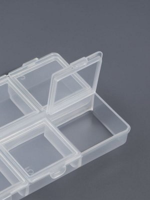 Органайзер для хранения мелочей, 6 ячеек, 8 x 6 x 1,5 см