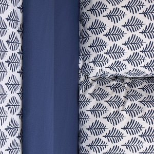 Постельное бельё Этель 2 сп Blue ornament, 175х215 см, 200х220 см, 70х70 см -2 шт, бязь 125 г/м2
