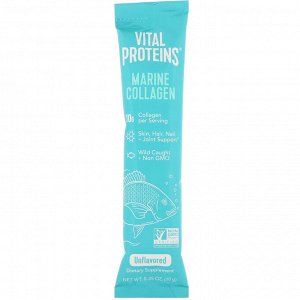 Vital Proteins, Морской коллаген, без вкусовых добавок, 20 пакетиков, 10 г (0,35 унции) в каждом