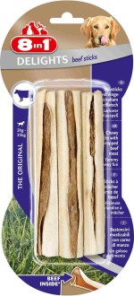 8in1 DELIGHTS Beef палочки с говядиной для мелких и средних собак 13 см 3 шт