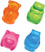 KONG игрушка для собак Сквиз Джелс 10 см большая в ассортименте (бобер, бегемот, свинка, лягушка)