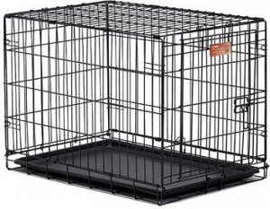 Клетка MidWest iCrate для собак 77,9х49х54,5h см, 2 двери, черная