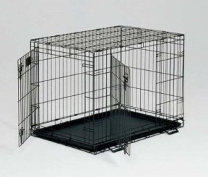 Клетка MidWest Life Stages для собак 93х59х64h см, 2 двери, черная