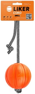 Игрушка мячик Лайкер Корд (Liker) на шнуре, d 7 см, оранжевый