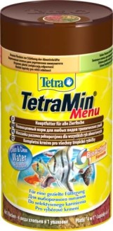 TetraMenu корм для всех видов рыб "4 вида" мелких хлопьев 100 мл